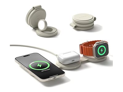 Satechi OntheGo wireless charging pad 3-in-1 15 Product shot Front 79801