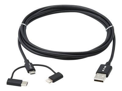 0037332254856 - Tripp Lite Series Aufladekabel USB-A zu Lightning Micro USB-B USB-C (18m) 0037332254856 - Tripp Lite Series Aufladekabel USB-A zu Lightning Micro USB-B USB-C (18m)