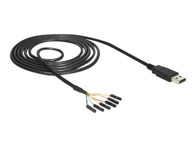 DELOCK USB Kabel TTL 6Pin Pinheader -> A Bu/St 1.80m