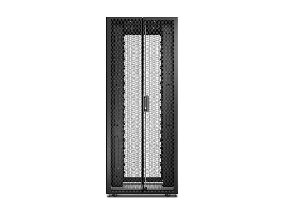 APC Easy Rack 42Ux800x1000 with Roof castors feet and 4 Brackets No Side panels Bottom black