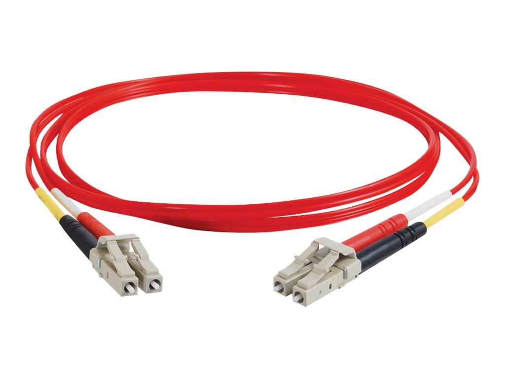 C2G 5m LC-LC 62.5/125 OM1 Duplex Multimode PVC Fiber Optic Cable - Red - patch cable - 5 m - red