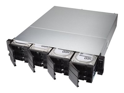QNAP TS-h1277XU-RP - NAS server - 12 bays - rack-mountable - SATA 6Gb/s - RAID 0, 1, 5, 6, 10, 50, JBOD, 5 hot spare, 6 hot spare, 60, 10 hot spare, RAID TP - RAM 128 GB - Gigabit Ethernet / 10 Gigabit Ethernet / 10Gbps SFP+ - iSCSI support - 2U