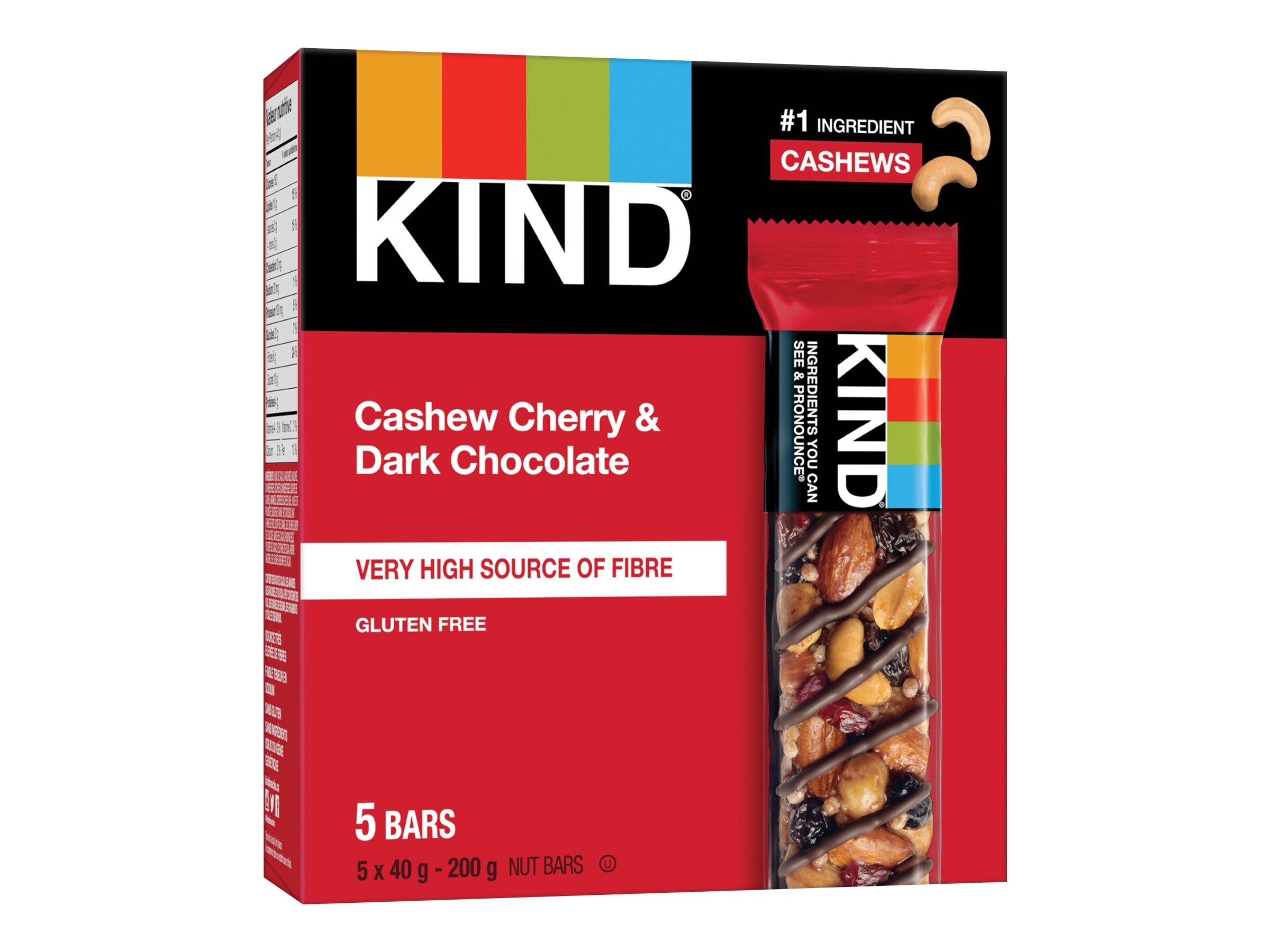 Kind Nut Bars - Cashew Cherry & Dark Chocolate - 5x40g