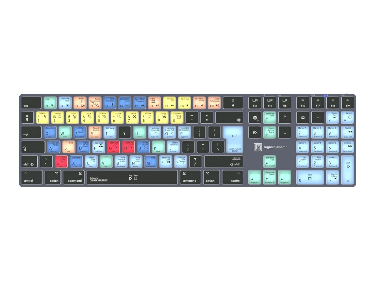 Wireless and backlit Logickeyboard Designed for Cubase & Nuendo - Made for Mac – LogicKeyboard