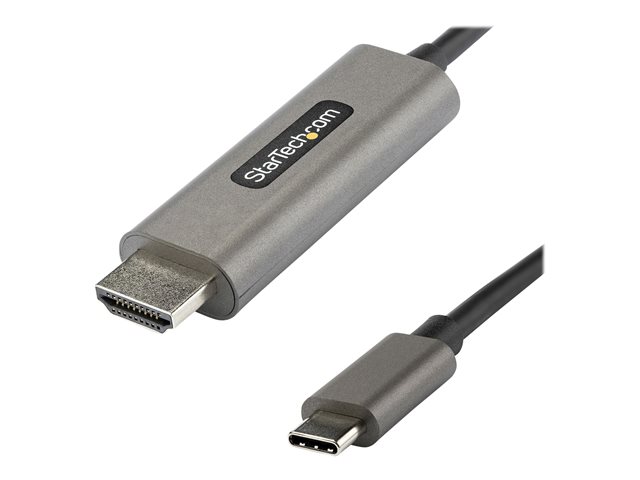 Image of StarTech.com 3ft (1m) USB C to HDMI Cable 4K 60Hz with HDR10, Ultra HD USB Type-C to 4K HDMI 2.0b Video Adapter Cable, USB-C to HDMI HDR Monitor/Display Converter, DP 1.4 Alt Mode HBR3 - Thunderbolt 3 Compatible (CDP2HDMM1MH) - adapter cable - HDMI / USB 