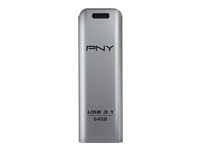 PNY Elite Steel 64GB USB 3.1 Sølv