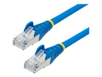 StarTech.com 3ft LSZH CAT6a Ethernet Cable, Blue, 10 Gigabit Snagless RJ45 100W PoE Patch Cord, CAT 6A 10GbE 27AWG S/FTP Network Cable w/Strain Relief, Fluke Tested/ETL - Low Smoke Zero Halogen Category 6A (NLBL-3F-CAT6A-PATCH)