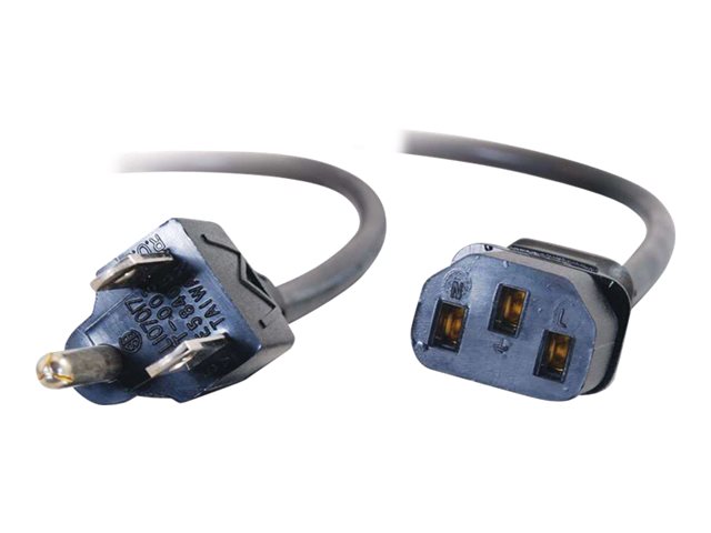 C2G 18 AWG North American Power Cord - elektrický kabel - power IEC 60320 C13 do NEMA 5-15P - 1.8 m – foto 3