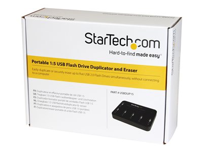 Shop | StarTech.com Standalone 1:5 USB Drive Duplicator and Eraser - Flash Drive (USB 3.0/2.0/1.1) Copier - 2 Duplication Modes (USBDUP15) - USB drive duplicator