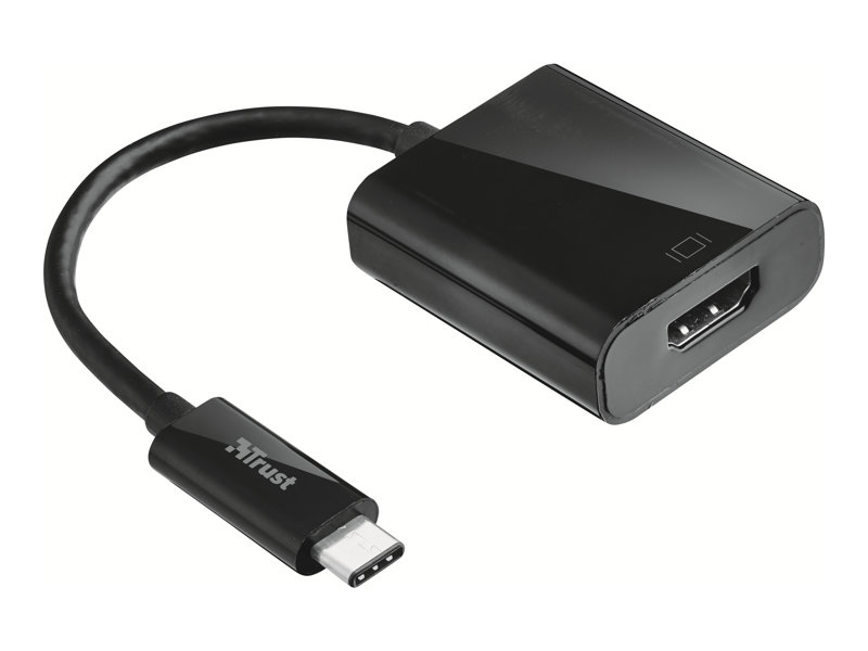 ADAPTER USB C(M)->HDMI(F)(DISPLAYPORT ALT MODE) NA KABLU CZARNY TRUST