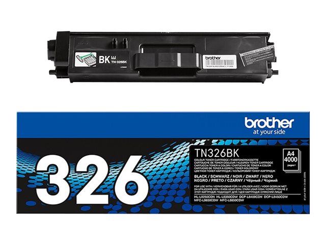Image of Brother TN326BK - black - original - toner cartridge