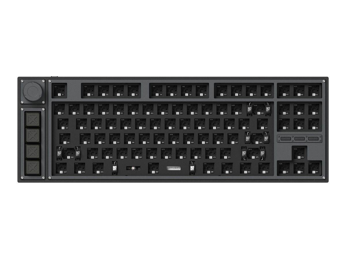 Keychron L3 keyboard QMK/VIA custom mechanical barebone knob TKL carbon black Input Product shot Front 79800