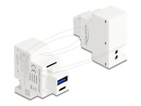 Delock Keystone Module with USB Type-A and USB Type-C™ Charging Port PD 20 W white