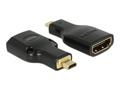 DELOCK HDMI Adapter A -> micro D Bu/St 4K Metallgehäuse - 65664