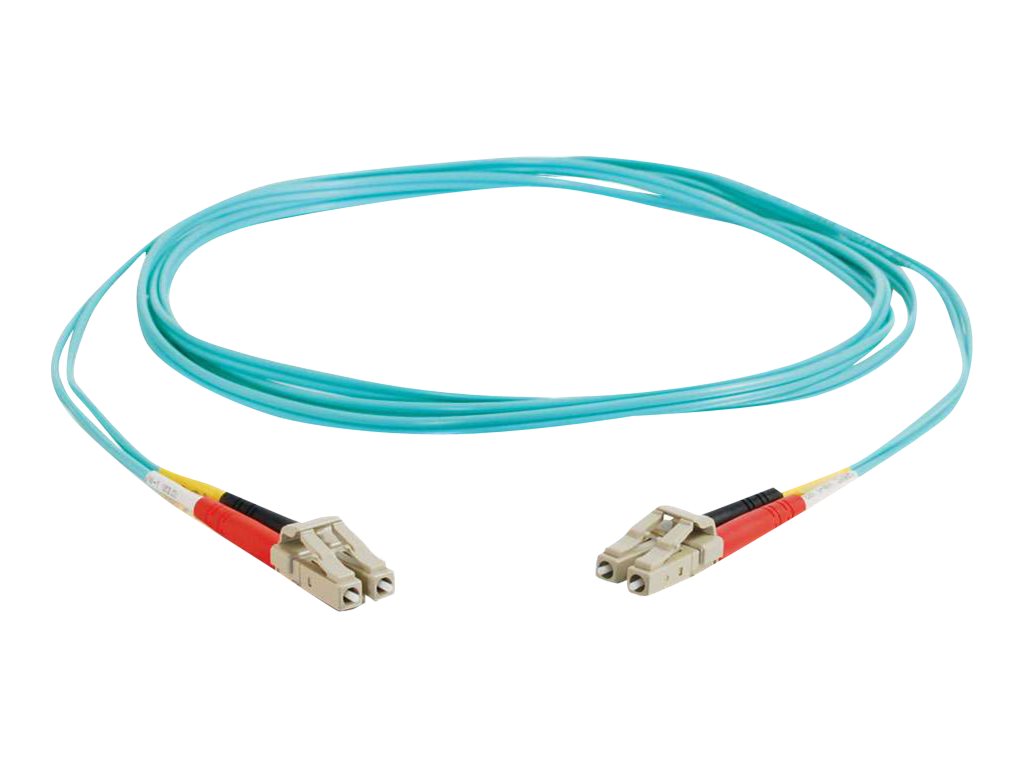 C2G LC-LC 10Gb 50/125 OM3 Duplex Multimode PVC Fiber Optic Cable (LSZH) - síťový kabel - 5 m - 5 m - vodě - barva – foto 3