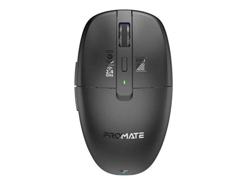 Promate Flixi mouse dual-mode rechargeable battery 2.4 GHz Bluetooth 5.1 Product shot Front 79500