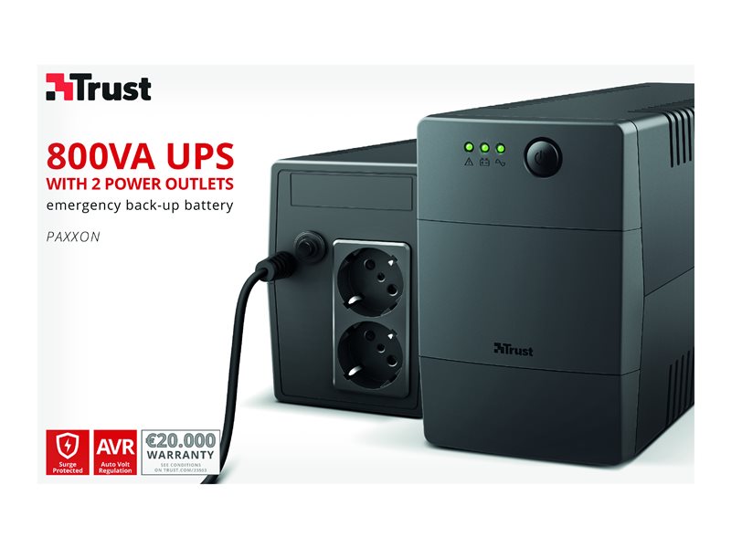 TRUST Onduleur PAXXON 800 VA avec