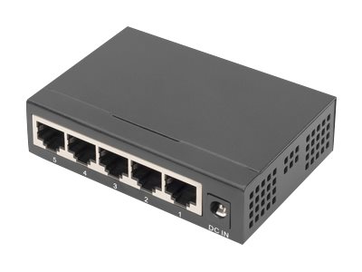 DIGITUS Switch 5-Port Gigabit Unmanaged schwarz - DN-80202