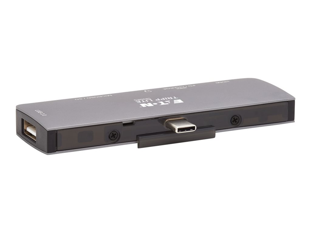 Eaton Tripp Lite Series USB C Docking Station HDMI USB-A SD/Micro SD PD Charging Gray