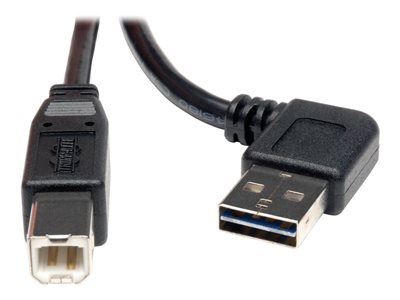 Eaton Tripp Lite Series Universal Reversible USB 2.0 Cable (Right / Left-Angle Reversible A to B M/M), 6 ft. (1.83 m)