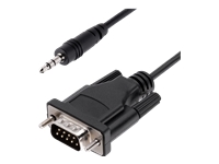 StarTech.com 3ft (1m) DB9 to 3.5mm Serial Cable for Serial Device Configuration, RS232 DB9 Male to 3.5mm Cable for Calibrating Projectors, Digital Signage, and/or TVs via Audio Jack - Al-Mylar EMI Shielding (9M351M-RS232-CABLE)