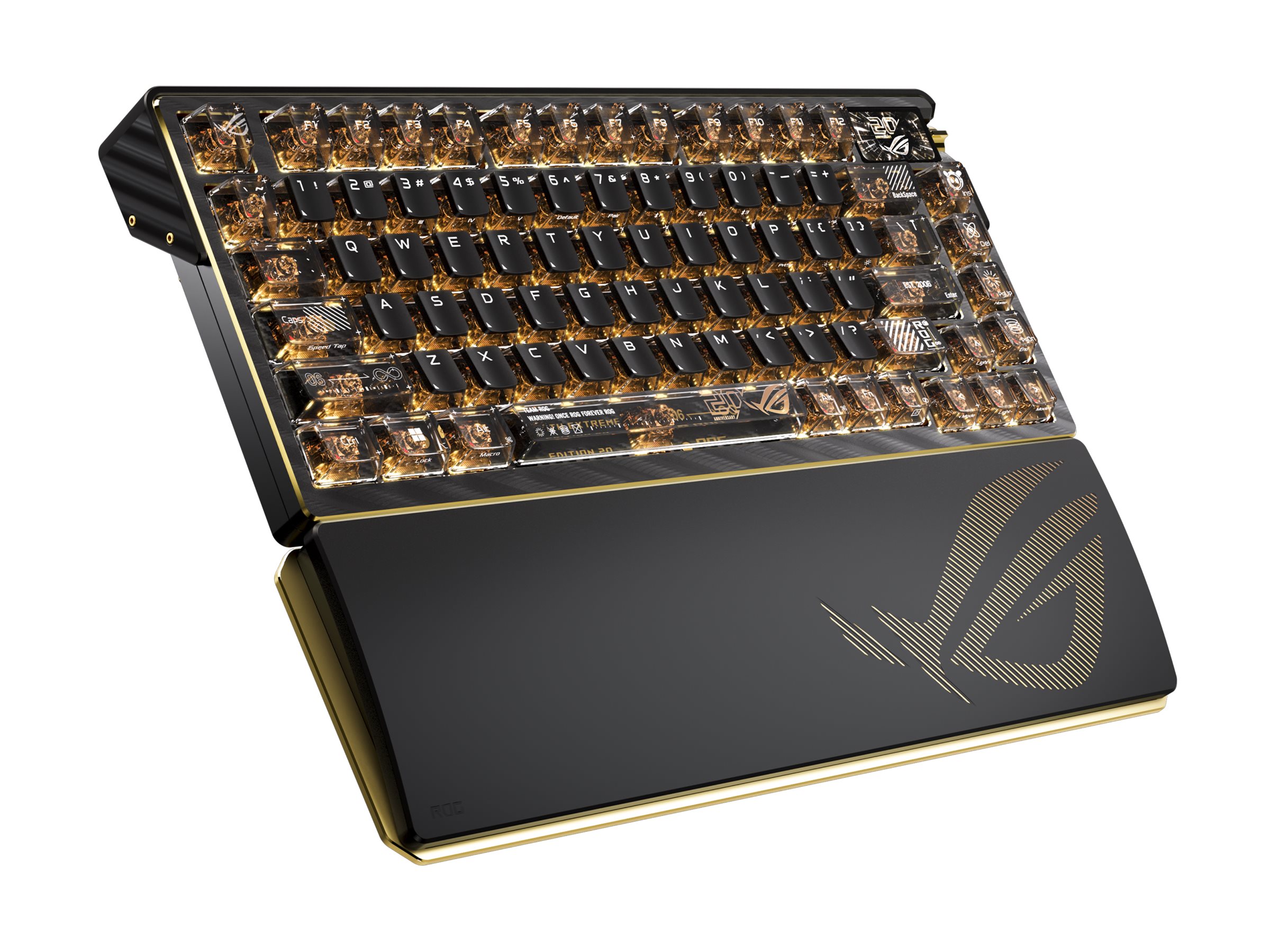ASUS ROG Azoth Extreme Edition 20 keyboard 75% with OLED display QWERTZ German black Product shot Front 79950