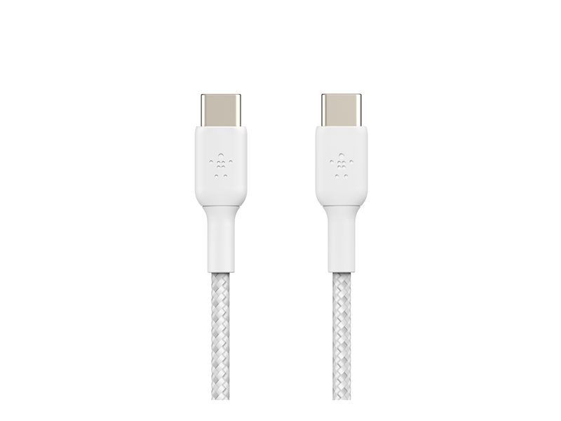 BELKIN Câble tressé USB-C USB-C 1m blanc