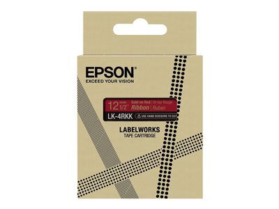 EPSON LK-4RKK Ruban satin Or/Rouge 12/5