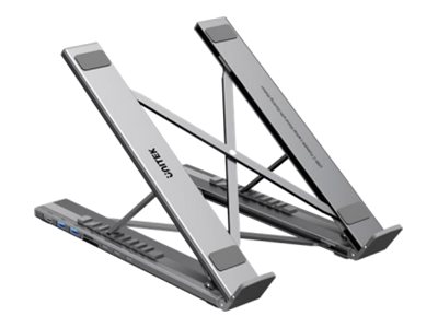 Unitek docking station + notebook stand USB-C Product shot Left-angle 79150