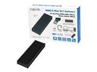 LogiLink Ekstern Lagringspakning USB 3.2 (Gen 2) M.2 NVMe Card