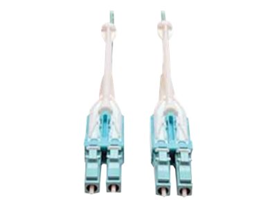 Eaton Tripp Lite Series 10Gb/40Gb/100Gb Duplex Multimode 50/125 OM3 LSZH Fiber Patch Cable with Push/Pull Tab Connectors (LC/LC), Aqua, 2M (6.6 ft.)