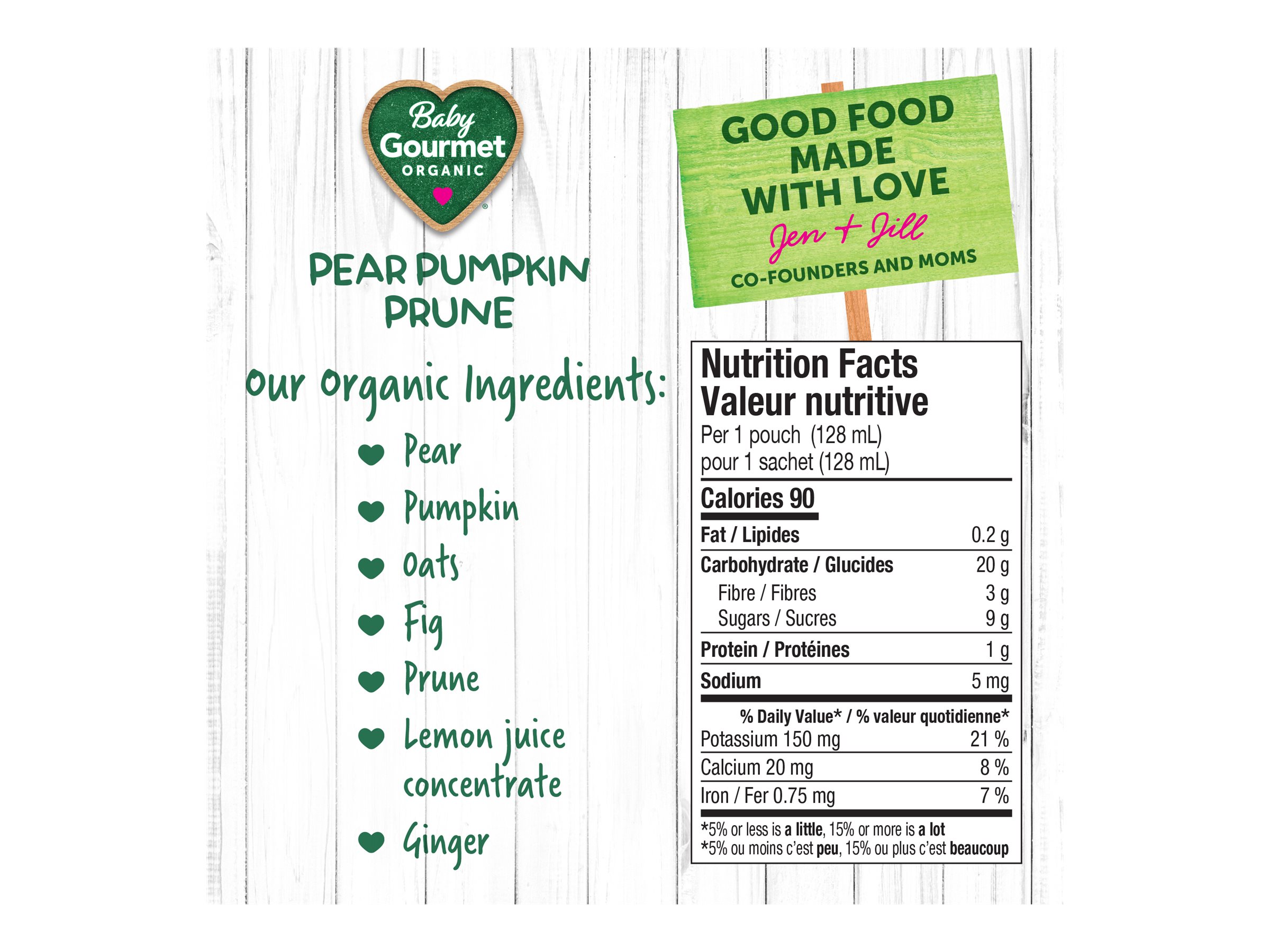 Baby Gourmet Plus Baby Food - Pear Pumpkin Prune - 128ml