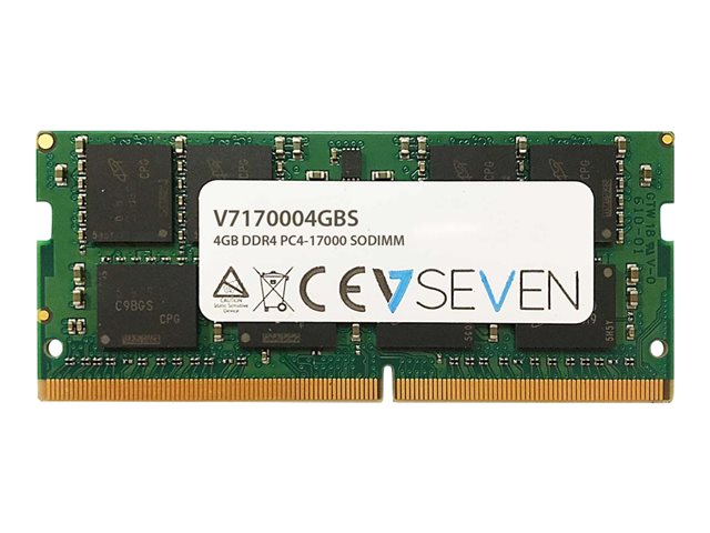 Image of V7 - DDR4 - module - 4 GB - SO-DIMM 260-pin - 2133 MHz / PC4-17000 - unbuffered
