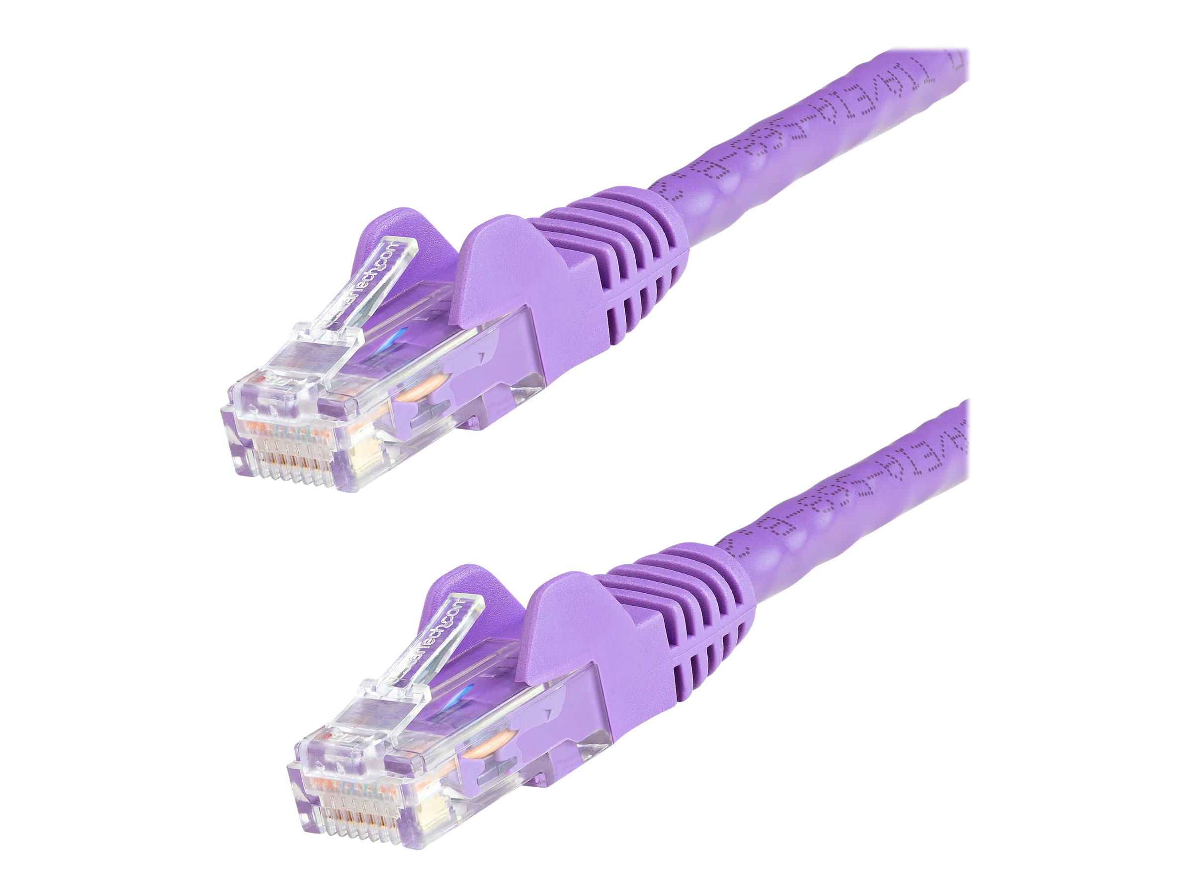 StarTech.com 25ft CAT6 Cable, 10 Gigabit Snagless RJ45 650MHz 100W PoE Cat 6 Patch Cord, 10GbE UTP CAT6 Network Cable, Purple CAT6 Ethernet Cable, Fluke Tested/Wiring is UL Certified/TIA