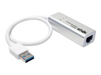 Tripp Lite USB 3.0 SuperSpeed to Gigabit Ethernet NIC Network Adapter RJ45 10/100/1000 Aluminum White - network adapter - USB 3.0 - Gigabit Ethernet