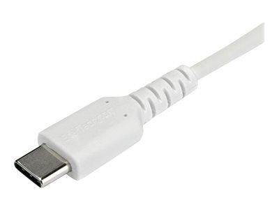 0065030886628 - StarTechcom 1m USB-C Ladekabel - Langlebiges USB 20 Typ C zu USB C Datenübertragungs- Schnellladekabel - TPE Mantel Aramidfaser M M 60W Weiß - Samsung S10 S20 iPad Pro MS Surface (RUSB2AC1MW) - USB Typ-C-Kabel - USB-C zu USB-C - 1 m