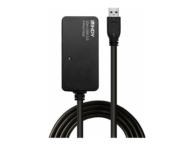 Rallonge active USB 3.0, 10m AVEC hUB 4 ports