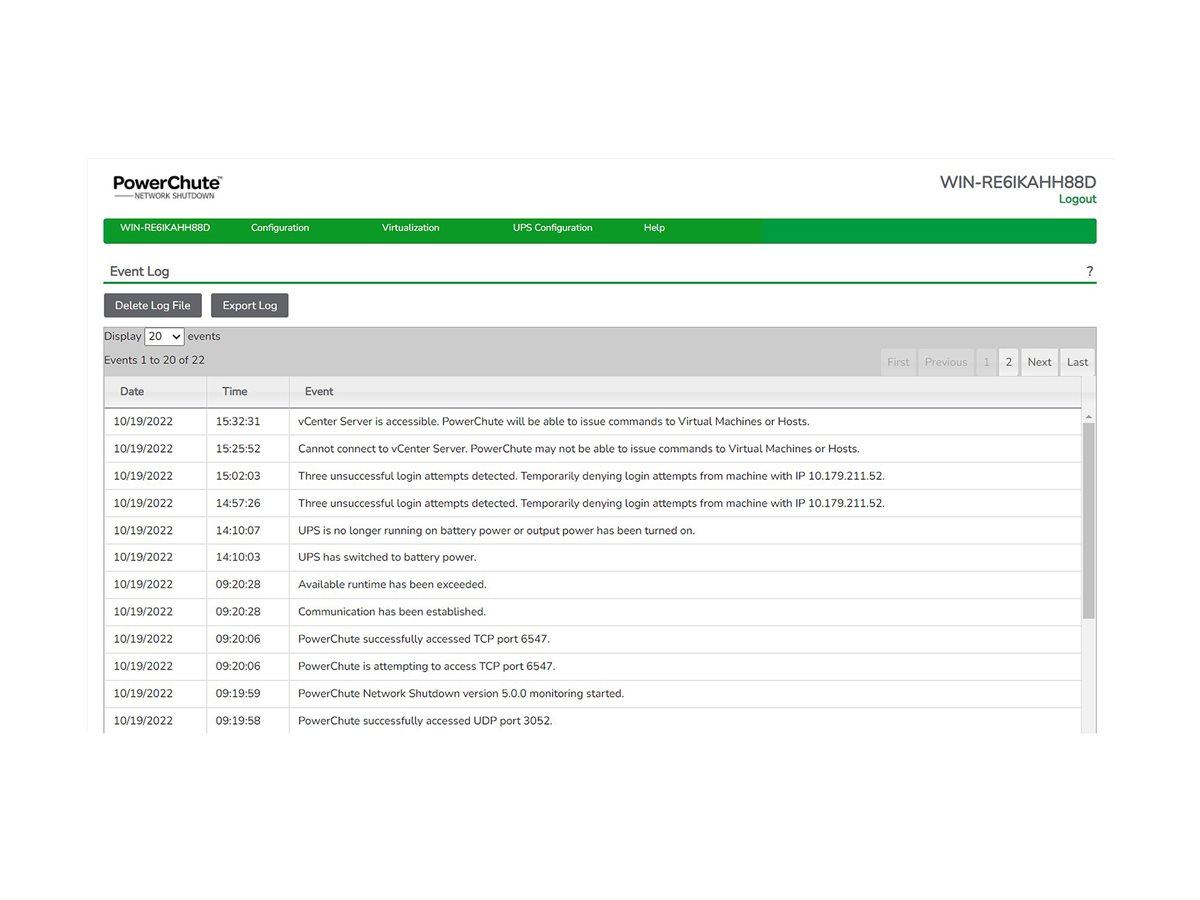 PowerChute Network Shutdown (v. 5) - licence na předplatné (1 rok) - 1 licence – foto 8