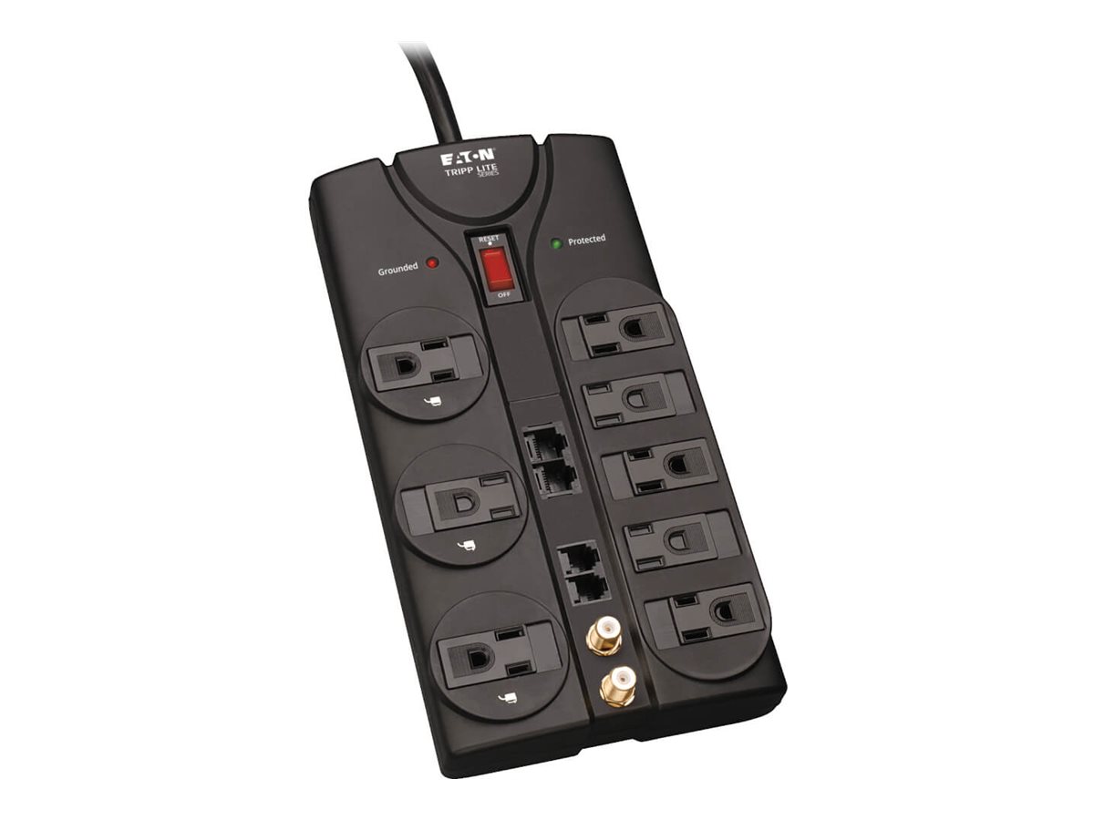 Tripp Lite Surge Protector Power Strip 120V 8 Outlet RJ11 RJ45 Coax 10' Crd 3240 Joule