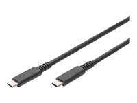DIGITUS Thunderbolt 3 / USB 2.0 / USB 3.0 / USB 3.1 USB Type-C kabel 80cm Sort