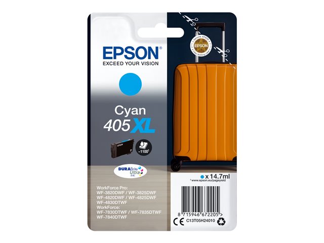 Image of Epson 405XL - cyan - original - ink cartridge