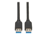 Eaton Tripp Lite Series USB 3.0 SuperSpeed A to A Cable for USB 3.0 All-in-One Keystone/Panel Mount Couplers (M/M), Black,15 ft. (4.6 m)
