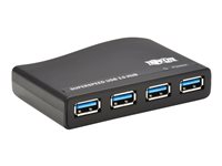 Tripp Lite 4-Port USB-A Mini Hub - USB 3.2 Gen 1, International Plug Adapters Hub 4 porte USB