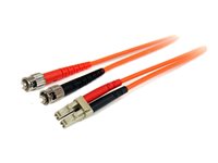 StarTech.com 1m Fiber Optic Cable - Multimode Duplex 62.5/125 - LSZH - LC/ST - OM1 - LC to ST Fiber Patch Cable (FIBLCST1) - 