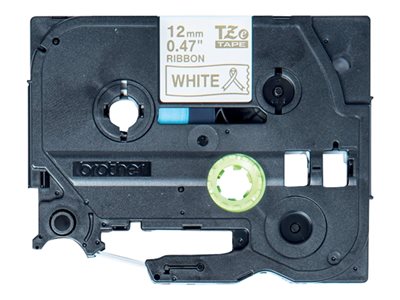 Ruban TZERE tissus Or sur Blanc 12mm (4m)