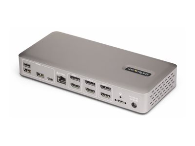 StarTech .com Triple-Monitor USB4 Docking Station, 4K 60Hz HDMI or DisplayPort, 100W Laptop Charging, 2.5GbE, USB-C Multi-Monitor Dock, Driverless