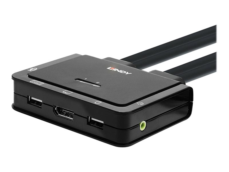 LINDY 2 Port DisplayPort USB KVM Switch