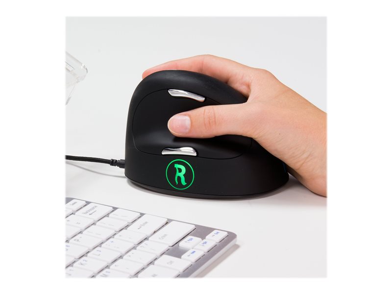 R-Go Tools HE Mouse R-Go , Souris ergonomique, Grand (Longueur de la main  au-dessus 185mm), Gaucher, filaire