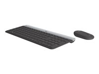 Logitech Slim Wireless Combo MK470 - keyboard and mouse set - QWERTY - UK - graphite