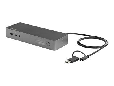 StarTech.com USB-C & USB-A Dock, Hybrid Universal Laptop Docking Station with 100W Power Delivery, Dual Monitor 4K 60Hz HDMI & DisplayPort, 4x USB 3.1 Gen 1 Hub, Gigabit Ethernet (GbE)